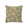 Annie flowers pute 50x50, green/blue