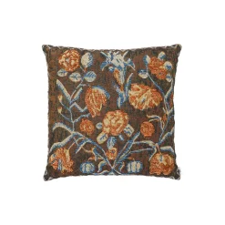 Anniken flower pute 50x50, rust/blue