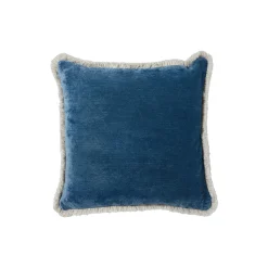 Ari chenille fringe pute 50x50, bold blue