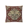 Astrid geometric pute 50x50, burgundy/green