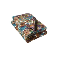 Aurora flowers wool pledd 150x190, multi