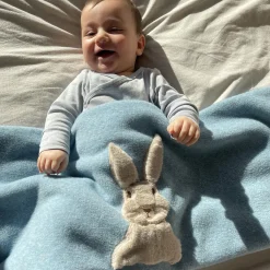 Baby Sweet Bunny Bamboo pledd, blue