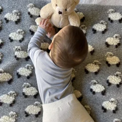 Baby Sweet Lamb Wool pledd, grey