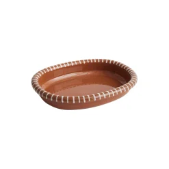 Barro Oval fat L, natural with stripes
