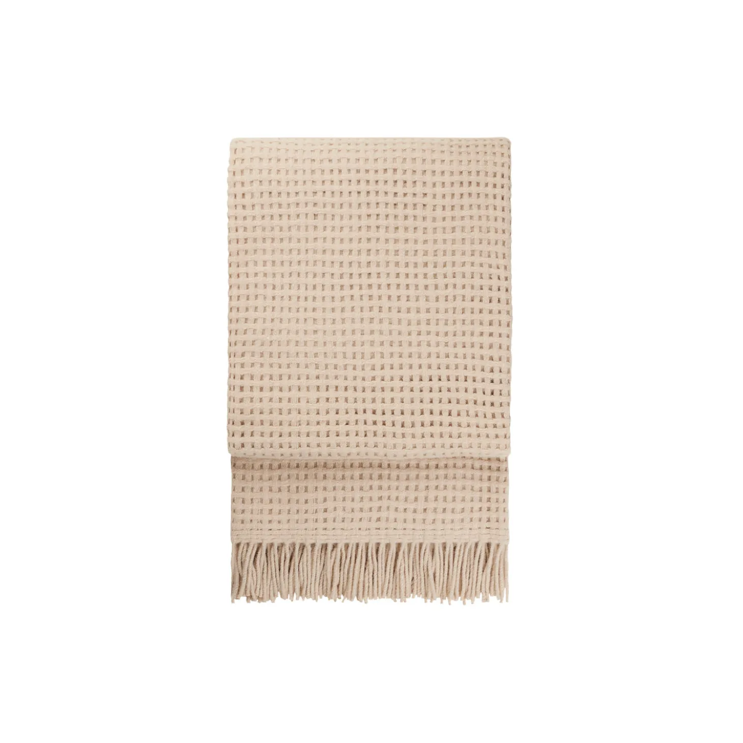 Basket pledd, beige