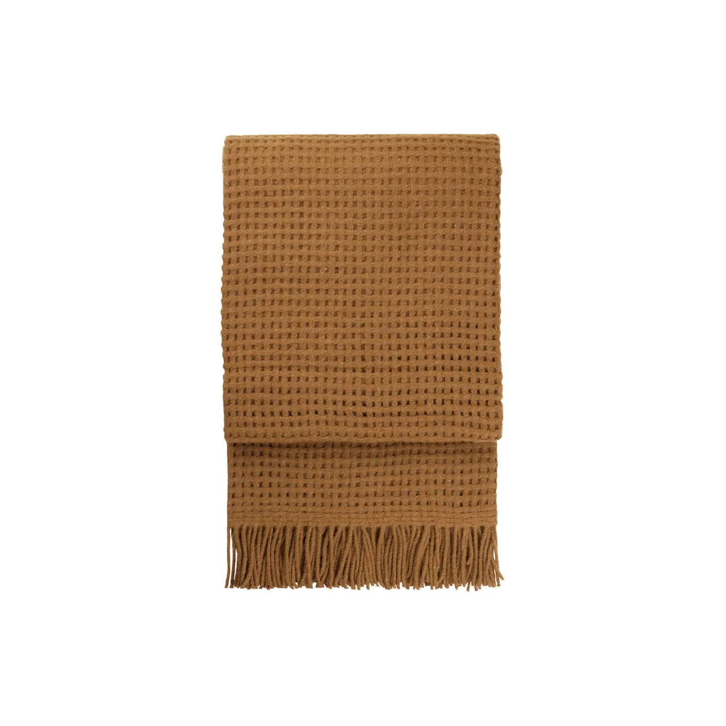 Basket pledd, camel