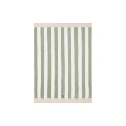 Block Striped håndkle, vintage green/white/moonbeam