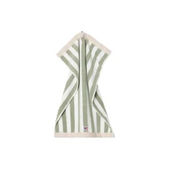 Block Striped håndkle, vintage green/white/moonbeam