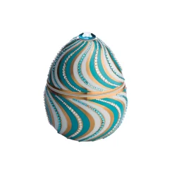 Bois de Russie duftlys egg, espiral blue