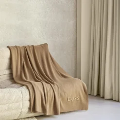 Bold Logo Throw, camel