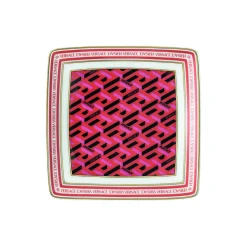 Bowl 9 cm square flat, signature red