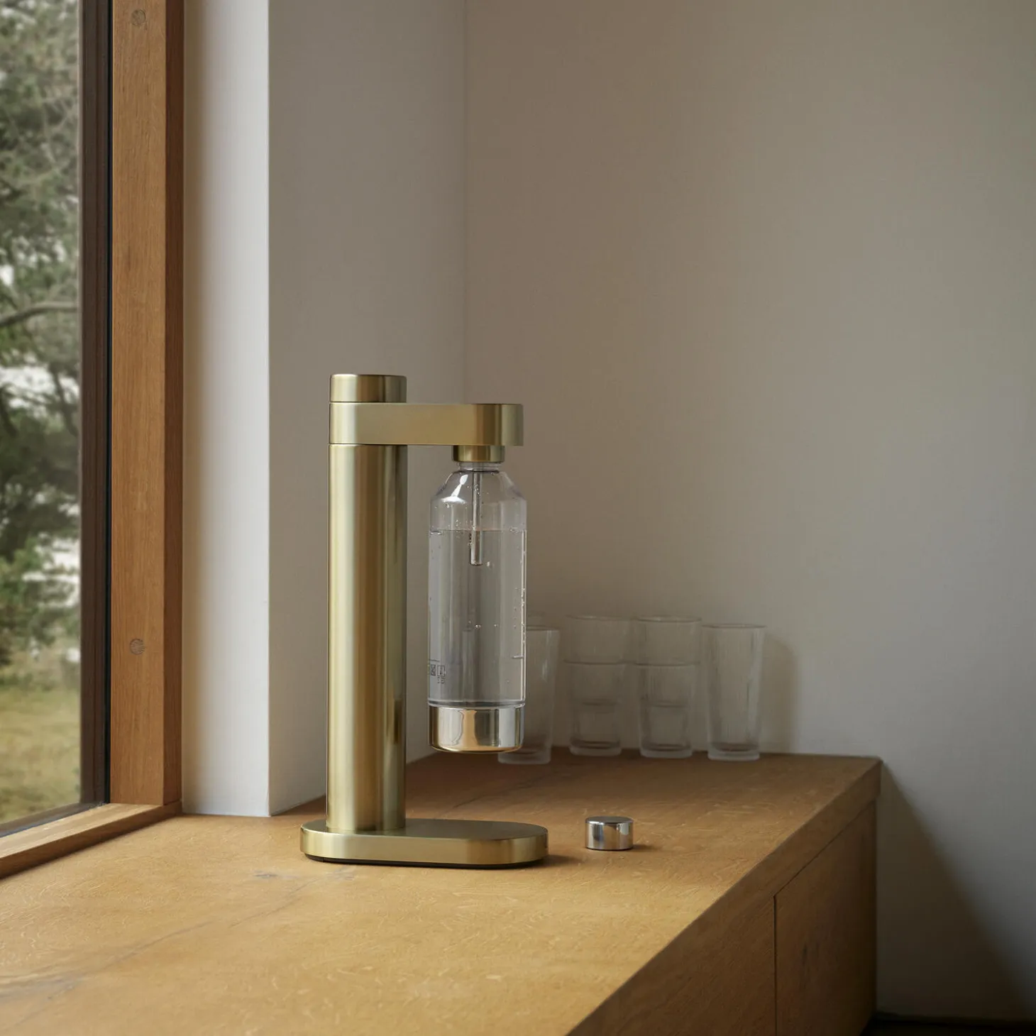 Brus kullsyremaskin, brushed brass