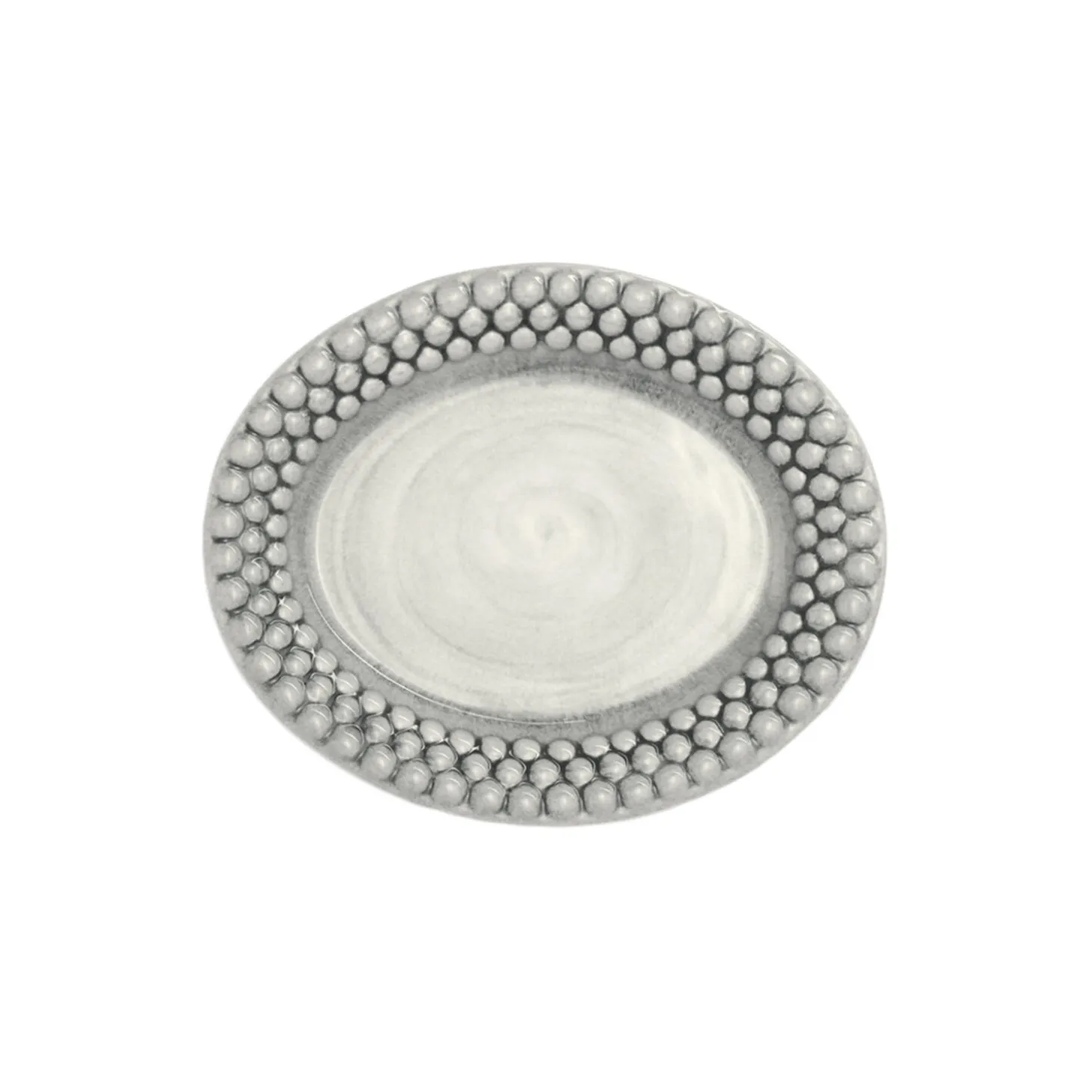 Bubbles tallerken 20x16 cm, grey