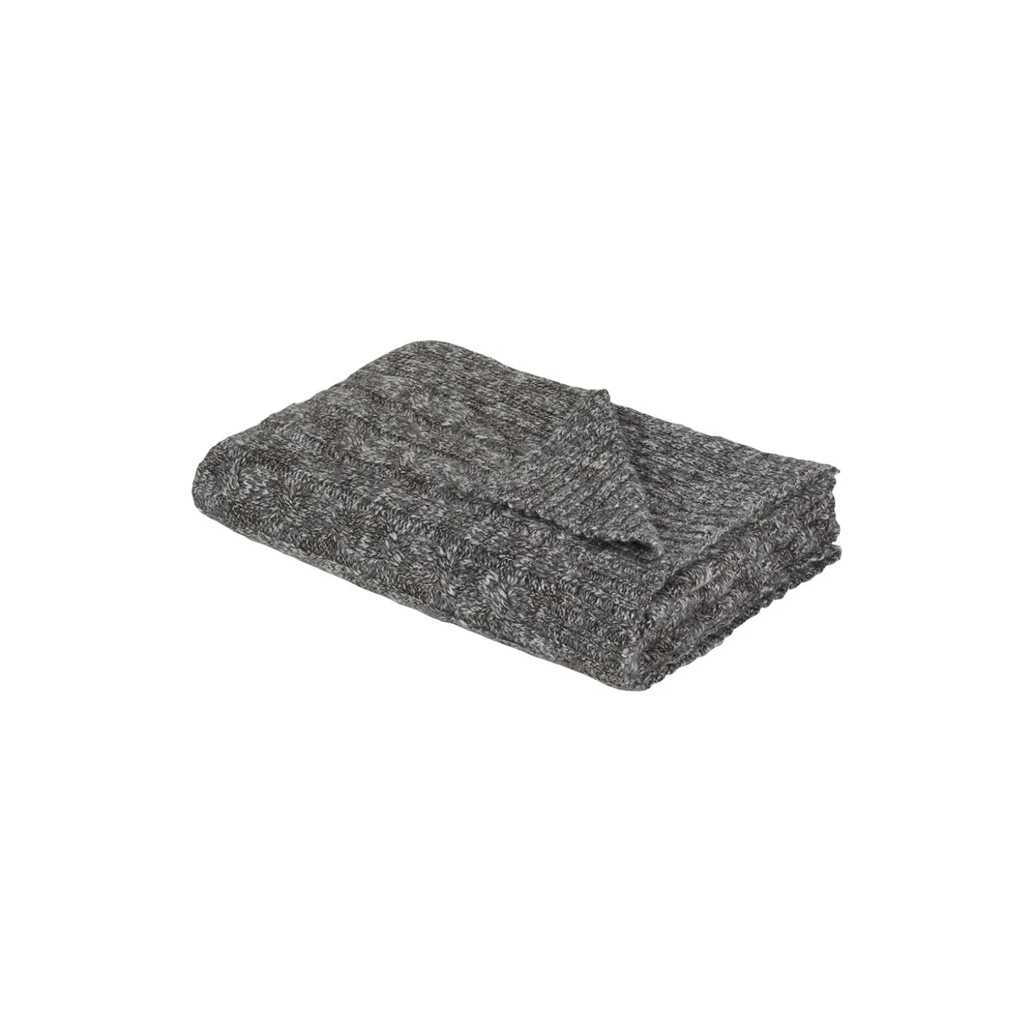 Cable pledd, grey/black