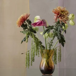 Calabas duo vase, burgunder/amber