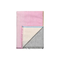 Carte Postale pledd, pink/grey