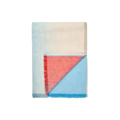 Carte Postale pledd, white/blue