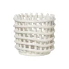 Ceramic Basket Small, off white