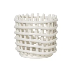 Ceramic Basket Small, off white
