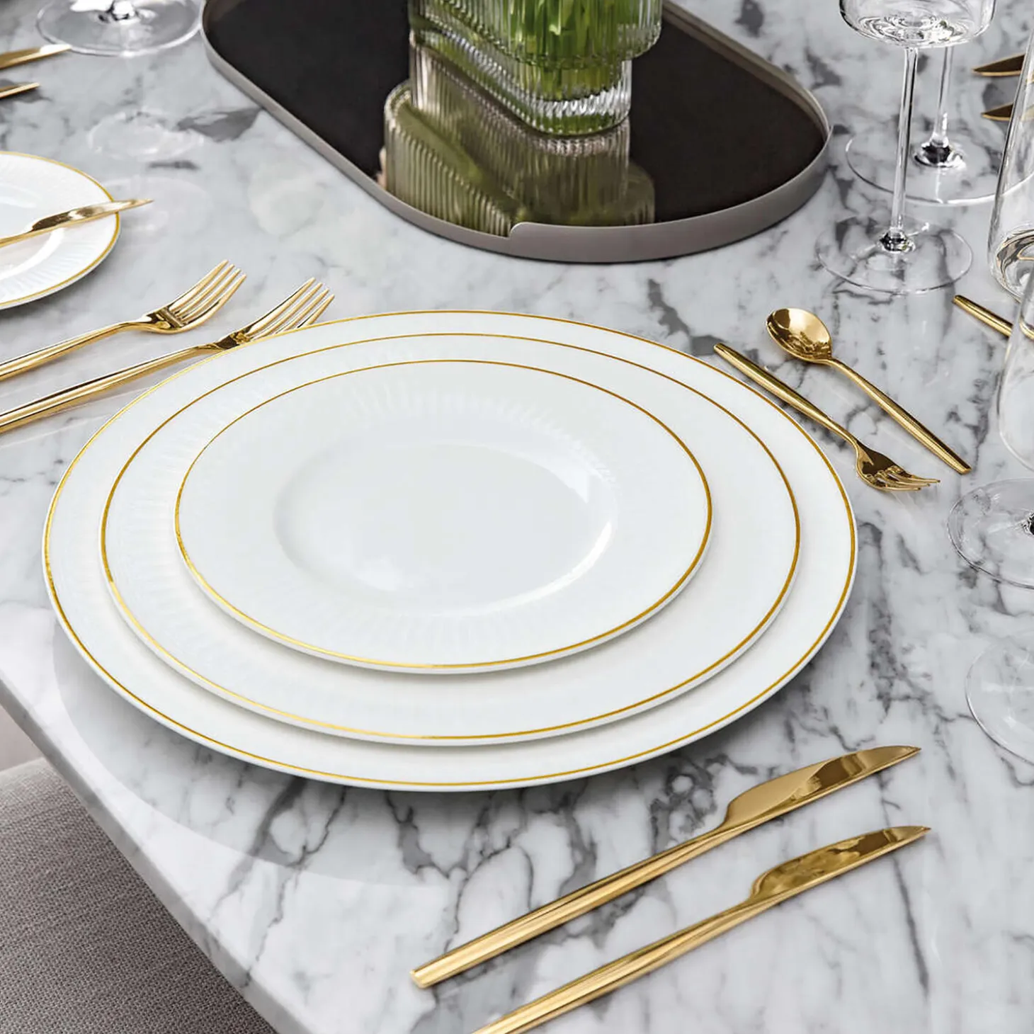 Chateau Septfontaines frokost-/desserttallerken 22 cm, hvit