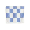 Check badematte, sky blue