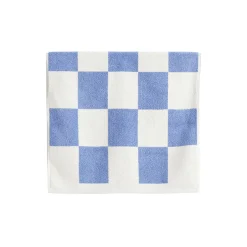 Check badematte, sky blue