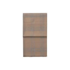 Check pledd, camel/light grey