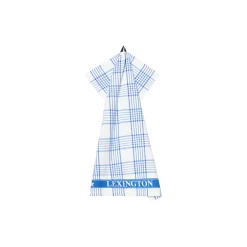 Checked Org Cotton Terry kjøkkenhåndkle, white/blue