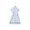 Checked Organic Cotton Terry Kitchen Towel, white/blue