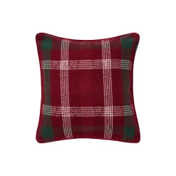 Checked Pillow Cover, red/green/white