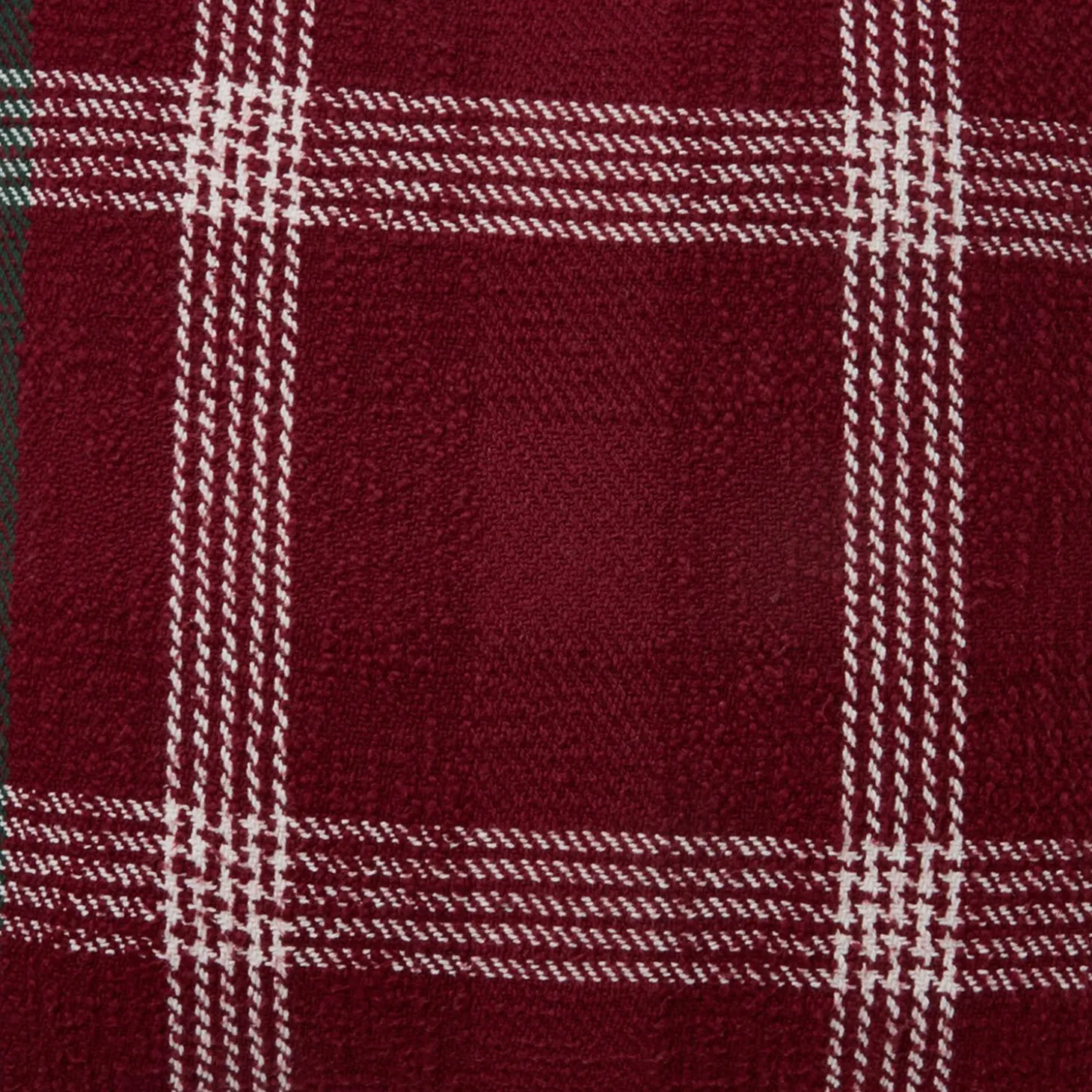 Checked Pillow Cover, red/green/white