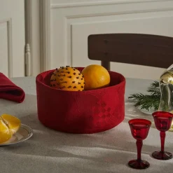CHRISTMAS brødkurv, deep red