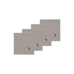 Christmas Hearts Embroidery Tøyservietter, dark red