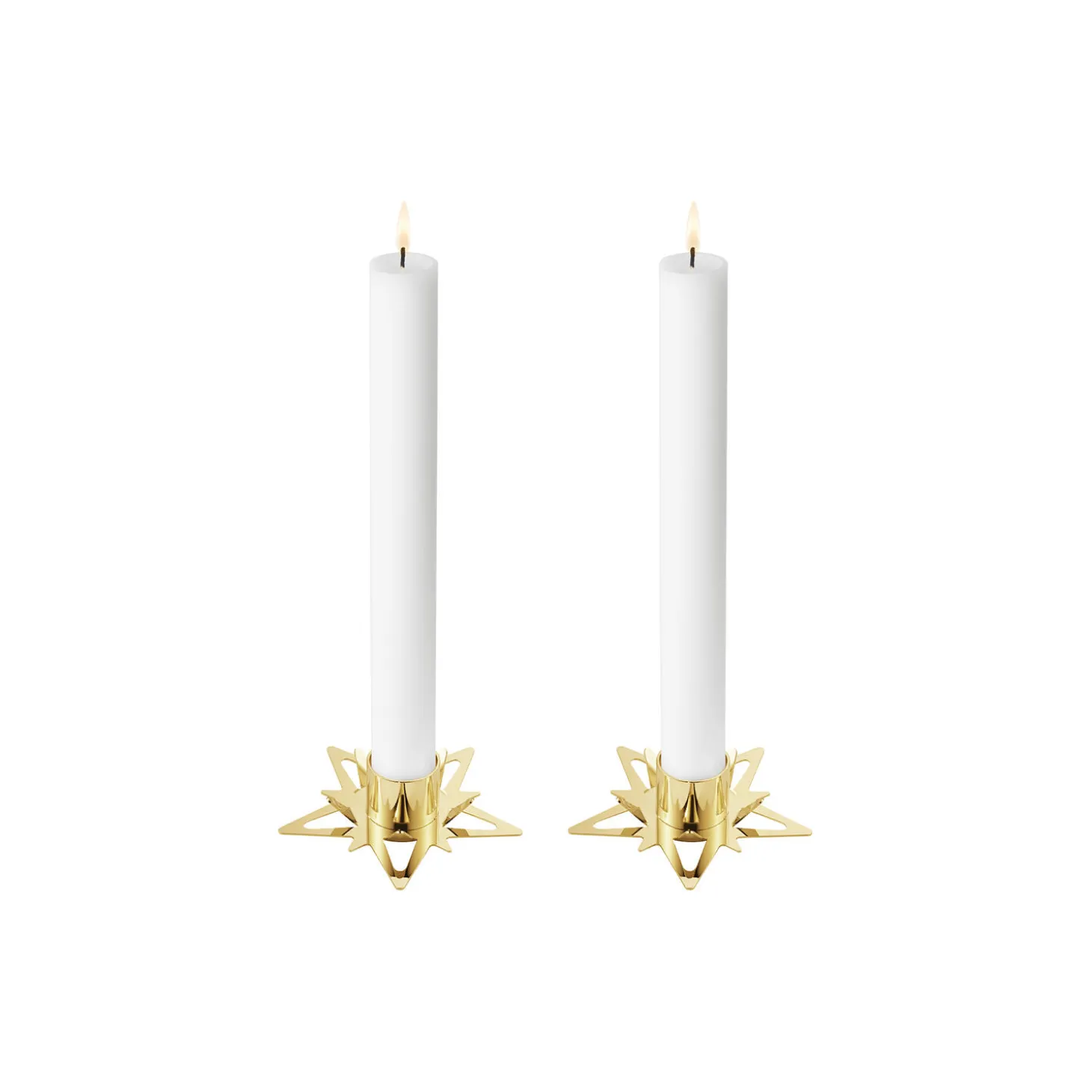 Classic Christmas stjerne lysestake, 2 stk