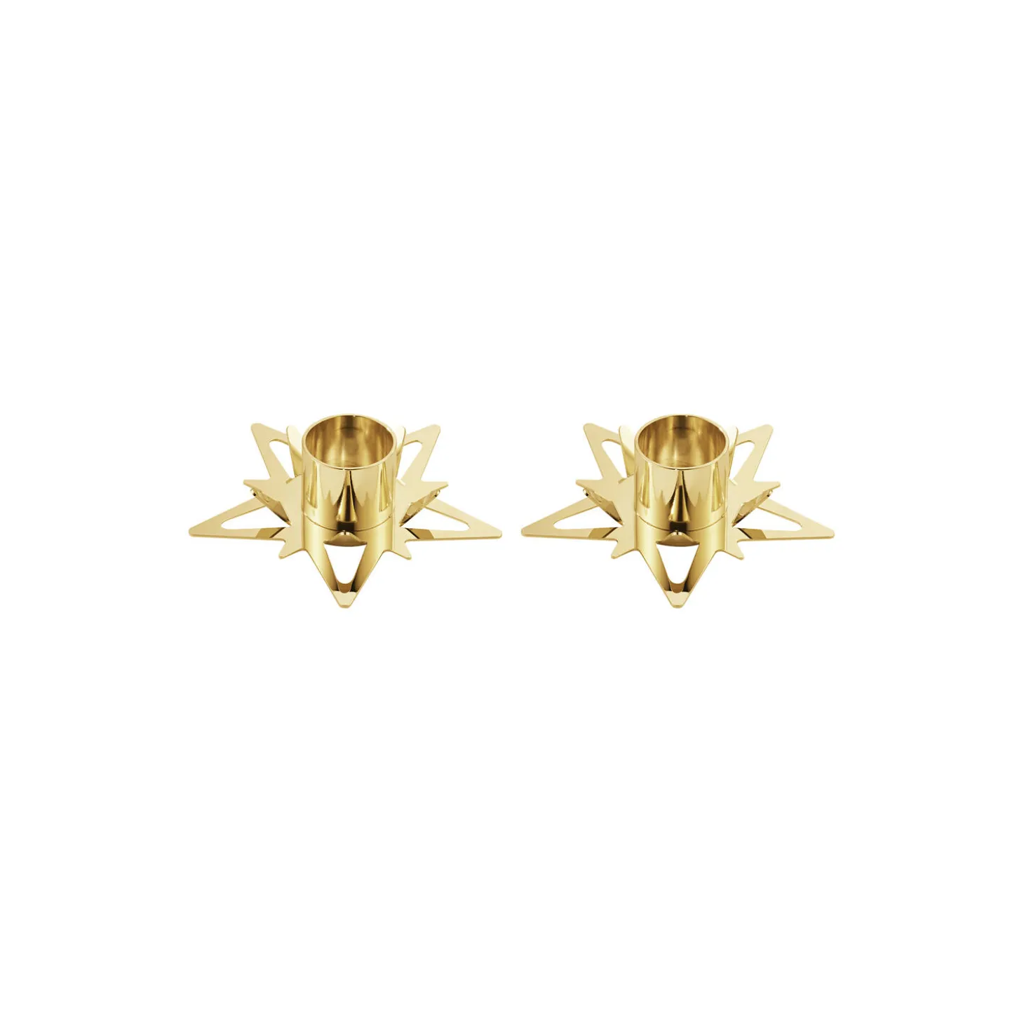 Classic Christmas stjerne lysestake, 2 stk