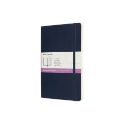 Classic Double Notebook linjert/blank, safirblå