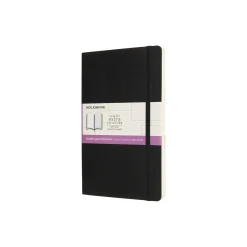 Classic Double Notebook linjert/blank, sort