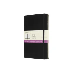 Classic Double Notebook linjert/blank, sort
