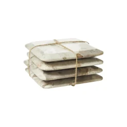 Coaster glassunderlag 4 stk., beige