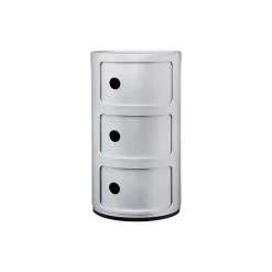 Componibili 3 elementi oppbevaringsbord, silver