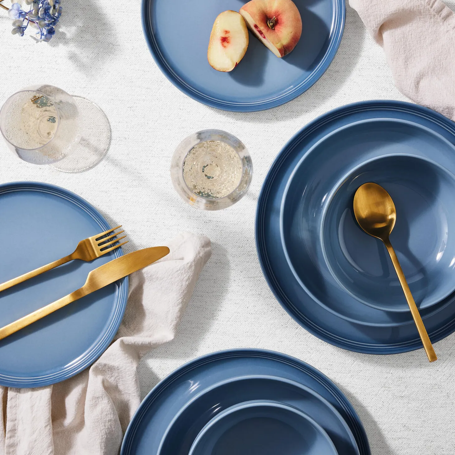 Coupe dyp tallerken, chambray