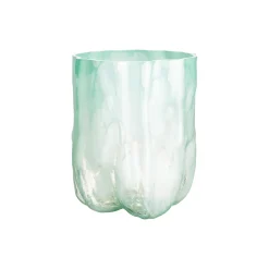 Crackle vase, jade green