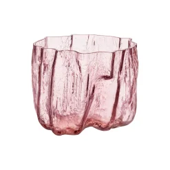 Crackle vase, pink