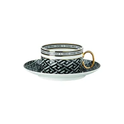 Cup/Saucer 4 low, signature black