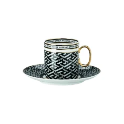 Cup/Saucer 4 tall, signature black