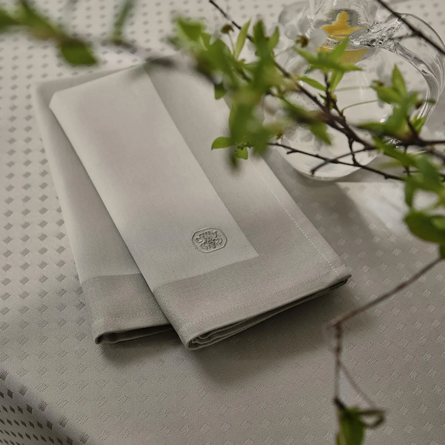 Damask servietter, greige