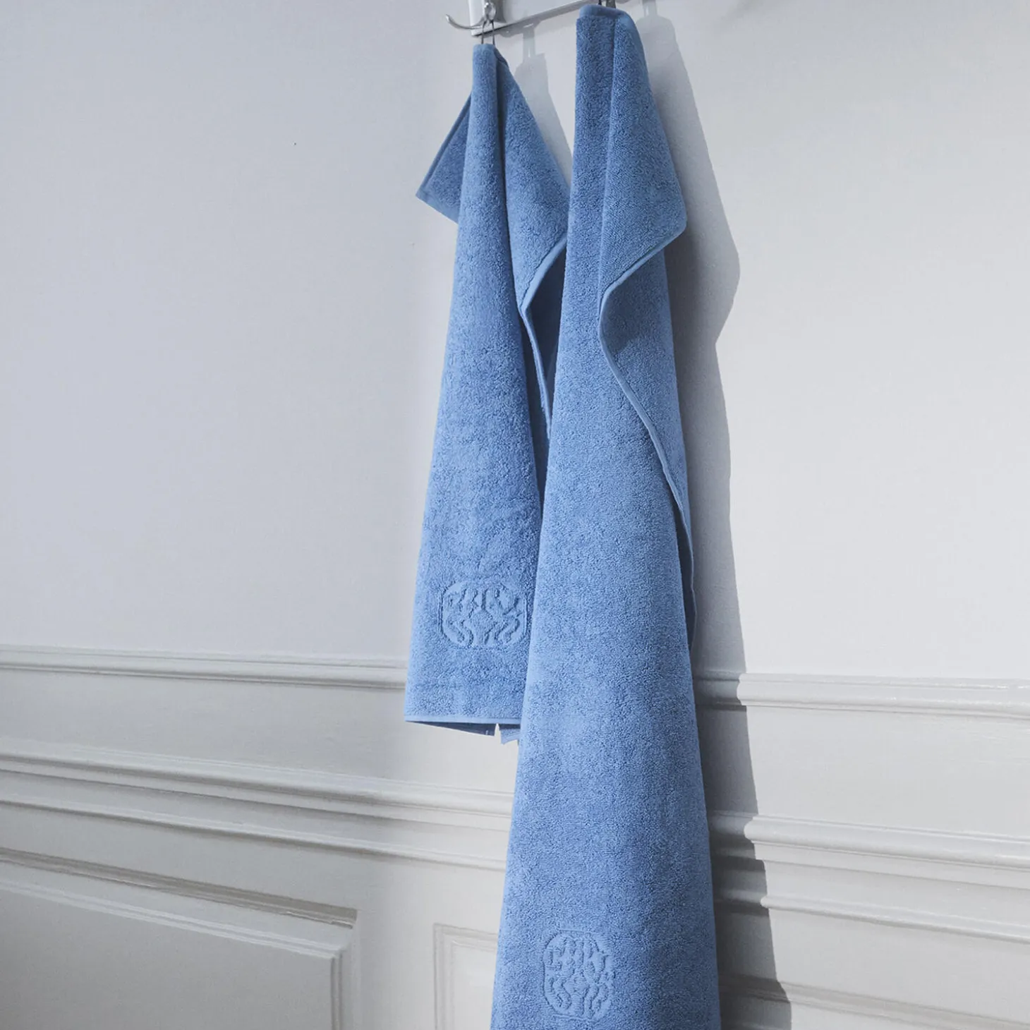 Damask Terry håndkle, bright blue