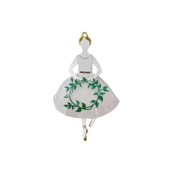 Dansende ballerina 2 stk, gull
