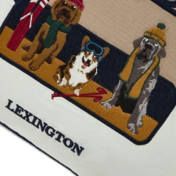 Dog Lift Twill Patch Cover, beige/white multi