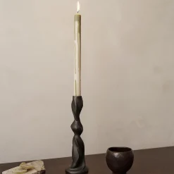 Dryp Stearinlys 2 stk., olive
